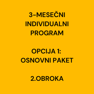 3-mesečni individualni program-osnovni paket-2.obroka (=480€)