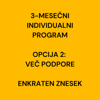 3-mesečni individualni program-več podpore